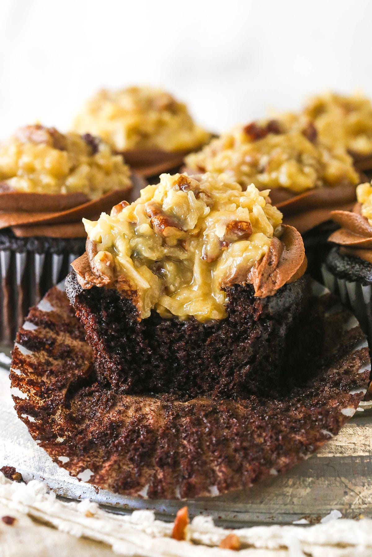 Indulge in Decadent German Chocolate Cupcakes